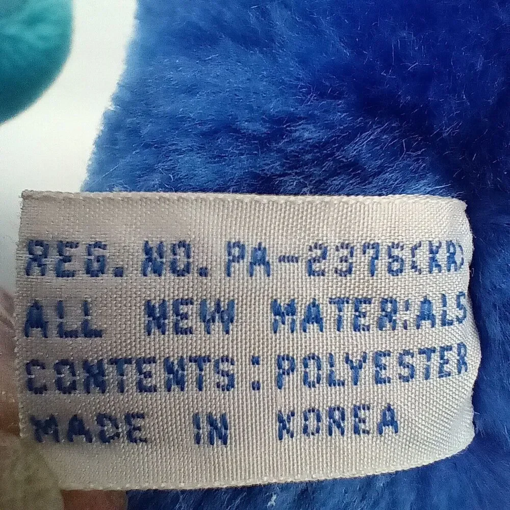 Kodak Kolorkins Click and Focus Blue Plush 10 in Sitting Made in Korea Vintage
